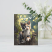Aardige Schotse Kat Is Bezorgd Briefkaart (Staand voorkant)