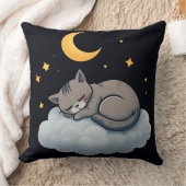Aardige Slaande Kat op een Wolk Kussen (Deken)