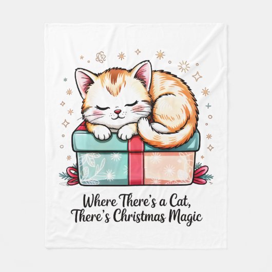 Aardige Slaande Kitten - Knus Wintergeschenk Fleece Deken (Voorkant)