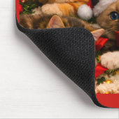 Aardige speelse kerstkatten muismat (Hoek)