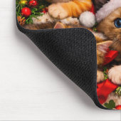 Aardige speelse kerstkatten muismat (Hoek)