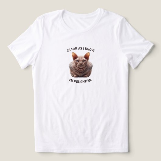 Aardige Sphynx Kat Tri-Blend Shirt (Design voorkant)