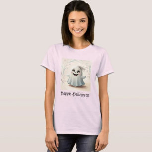 Aardige spookachtige vriend Halloween-ontwerp T-shirt