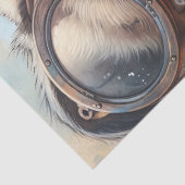 Aardige Steampunk Pugspeeltje Hond met Bril Decoup Tissuepapier (Detail)