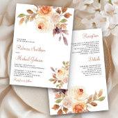 Aardige stoffige perzik Bloemen Alles in één bruil Kaart