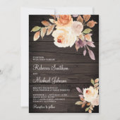 Aardige stoffige perzik Bloemen Alles in een Hout  Kaart (Voorkant)