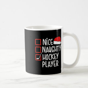 Aardige Stoute Hockey Speler Kerst Morsig Kerstmis Koffiemok