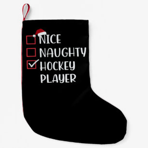 Aardige Stoute Hockey Speler Sportliefhebber Kerst Kleine Kerstsok