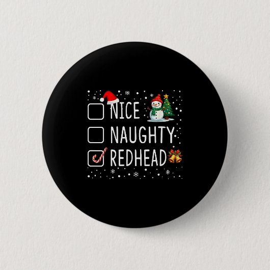 Aardige stoute roodharige ronde button 5,7 cm (Voorkant)