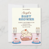 Aardige taart baby shower kaart (Voorkant)