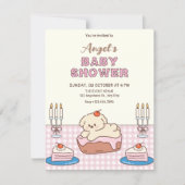 Aardige taart baby shower kaart (Voorkant)