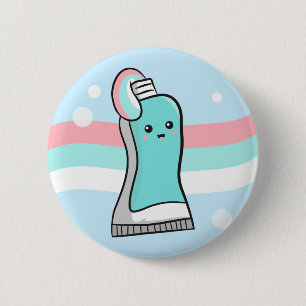 Aardige tandenpasta geeft de voorkeur aan een lich ronde button 5,7 cm