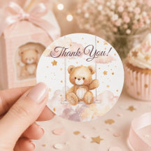 Aardige teddybeer - bedank je sticker