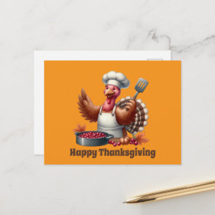 Aardige Thanksgiving kalkoen aanpasbaar Feestdagenkaart