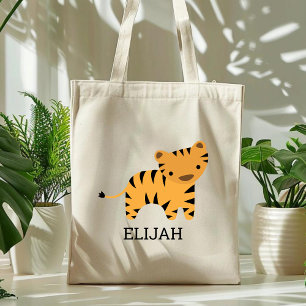 Aardige Tijger Kids Persoonlijke Tote Bag