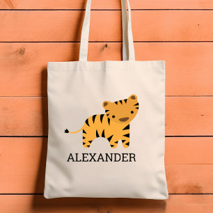 Aardige Tijger Kids Persoonlijke Tote Bag