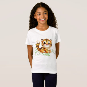Aardige Trina de Tijger in Klimop T-shirt
