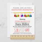 Aardige uitnodiging voor afstudeerfeest voor leraa (Voorkant)