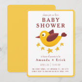 Aardige uitnodiging voor een babyshower (Voorkant / Achterkant)
