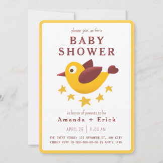 Aardige uitnodiging voor een babyshower