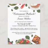 Aardige uitnodiging voor een potluck bij pensioner flyer (Voorkant)