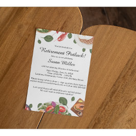 Aardige uitnodiging voor een potluck bij pensioner flyer