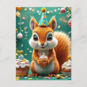 Aardige verjaardag Eekhoorn Briefkaart