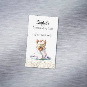 Aardige Verwende Hondje Honden Spa Magnetisch Visitekaartje