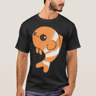 Aardige vis cartoon handgetekend t-shirt