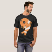 Aardige vis cartoon handgetekend t-shirt (Voorkant volledig)