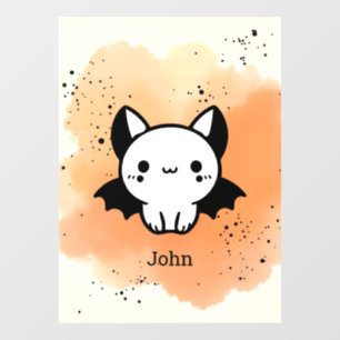 Aardige Vleermuis Vriend - Kawaii Minimalistische  Raamsticker