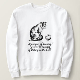 Aardige Voetbal Kat Dames Sweater