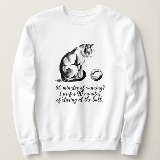 Aardige Voetbal Kat Dames Sweater (Design voorkant)