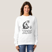 Aardige Voetbal Kat Dames Sweater (Voorkant volledig)
