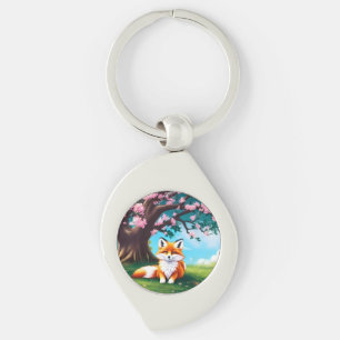 Aardige Vos Zit Onder Boom-68563 Sleutelhanger
