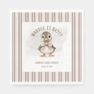 Aardige Waddende Eend Baby Shower Servet
