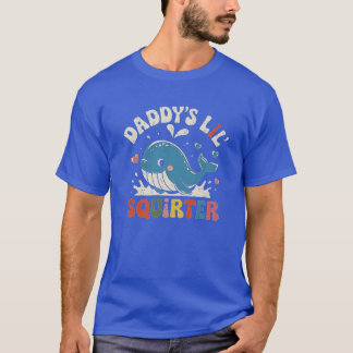 Aardige walvis spuit ontwerp voor familie plezier  t-shirt