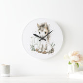 Aardige waterverf baby dier alfabet Paard Grote Klok (Huis)