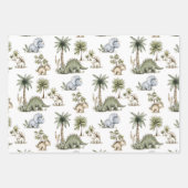 Aardige waterverf babyschattige dinosauriërs inpakpapier vel (Voorkant 2)