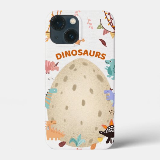 Aardige waterverf dinosauriërs met groot dinosauru Case-Mate iPhone case (Achterkant)