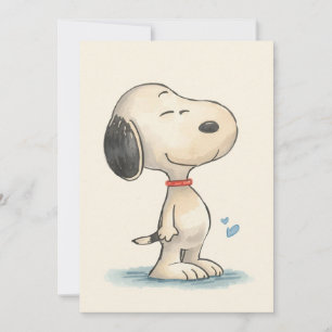 Aardige waterverf illustratie van een Beagle hond Feestdagenkaart