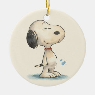 Aardige waterverf illustratie van een Beagle hond Keramisch Ornament