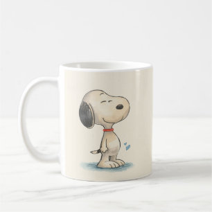 Aardige waterverf illustratie van een beagle hond koffiemok