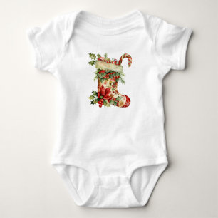 Aardige waterverf kerst sok ontwerp romper