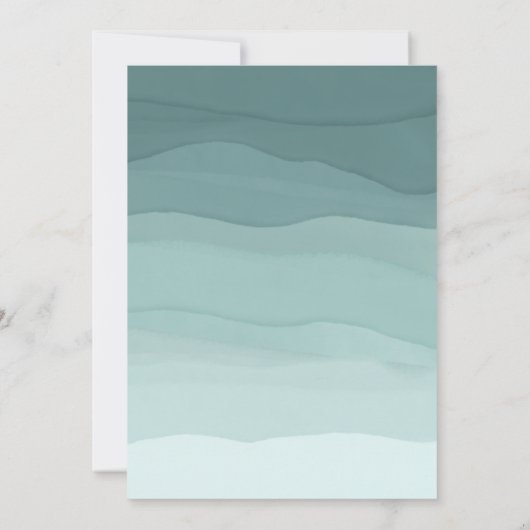 Aardige Waterverf Oh Jongen Baby Shower Kaart (Achterkant)