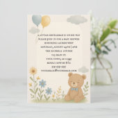 Aardige Welkomst Uitnodiging voor Babyshower van B (Staand voorkant)