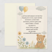 Aardige Welkomst Uitnodiging voor Babyshower van B (Voorkant / Achterkant)
