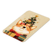 Aardige Welsh Corgi met Kerstcadeaus Magneet (Linkerzijde)