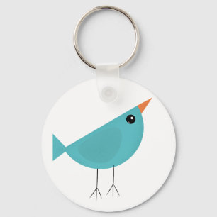 Aardige Whimsical Vogel Natuur Kunst Sleutelhanger