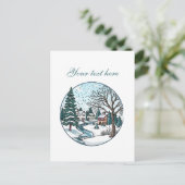 Aardige winter scène aanpasbaar briefkaart (Staand voorkant)